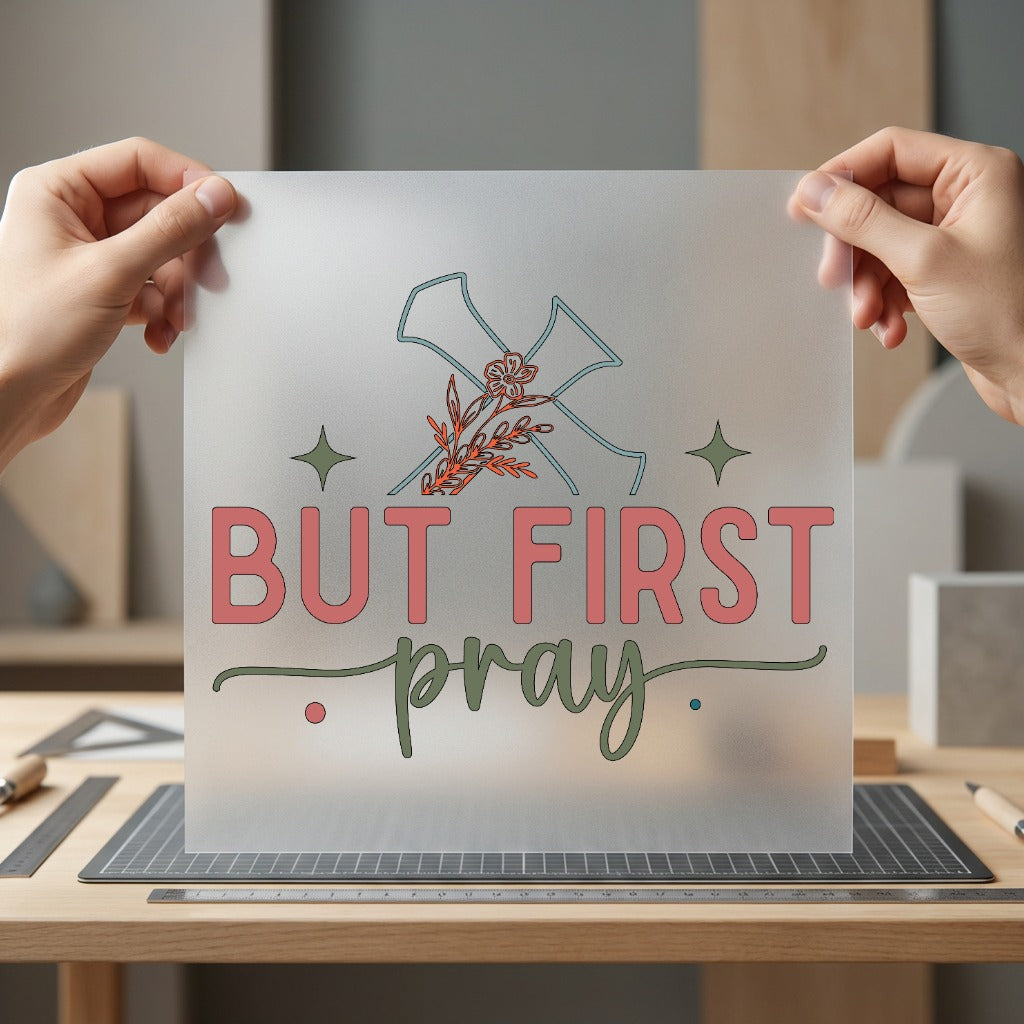 But First Pray Faith-inspired Christian Faith Ready to Press DTF Transfer for Dtf