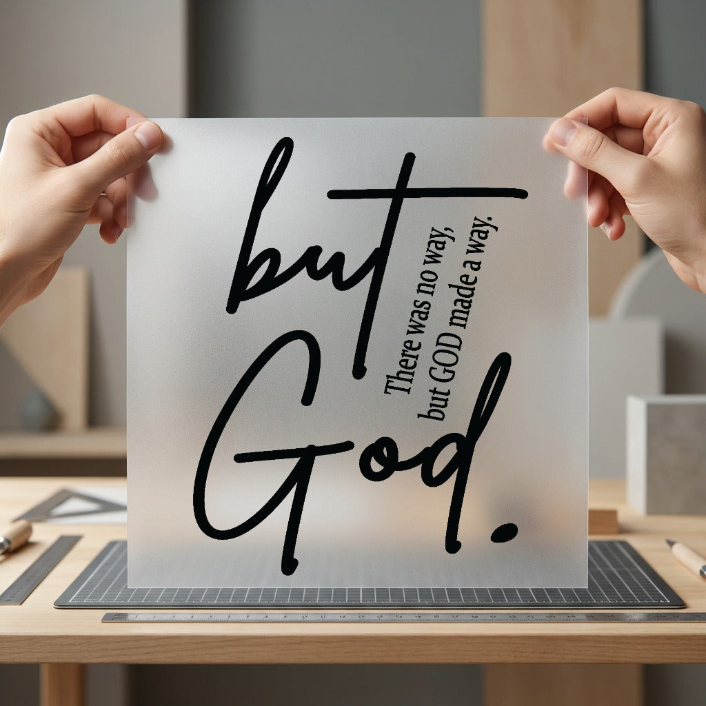 But God Scripture Quote Christian Faith Ready to Press DTF Transfer for Dtf