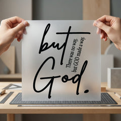 But God Scripture Quote Christian Faith Ready to Press DTF Transfer for Dtf