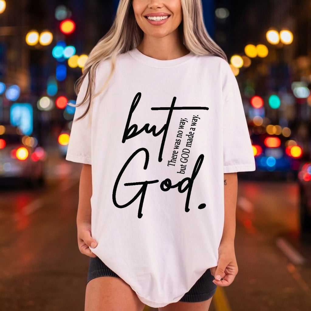 But God Scripture Quote Christian Faith Ready to Press DTF Transfer for Dtf