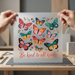 Butterfly Kindness Boho Flora Butterfly Ready to Press DTF Transfer for Dtf