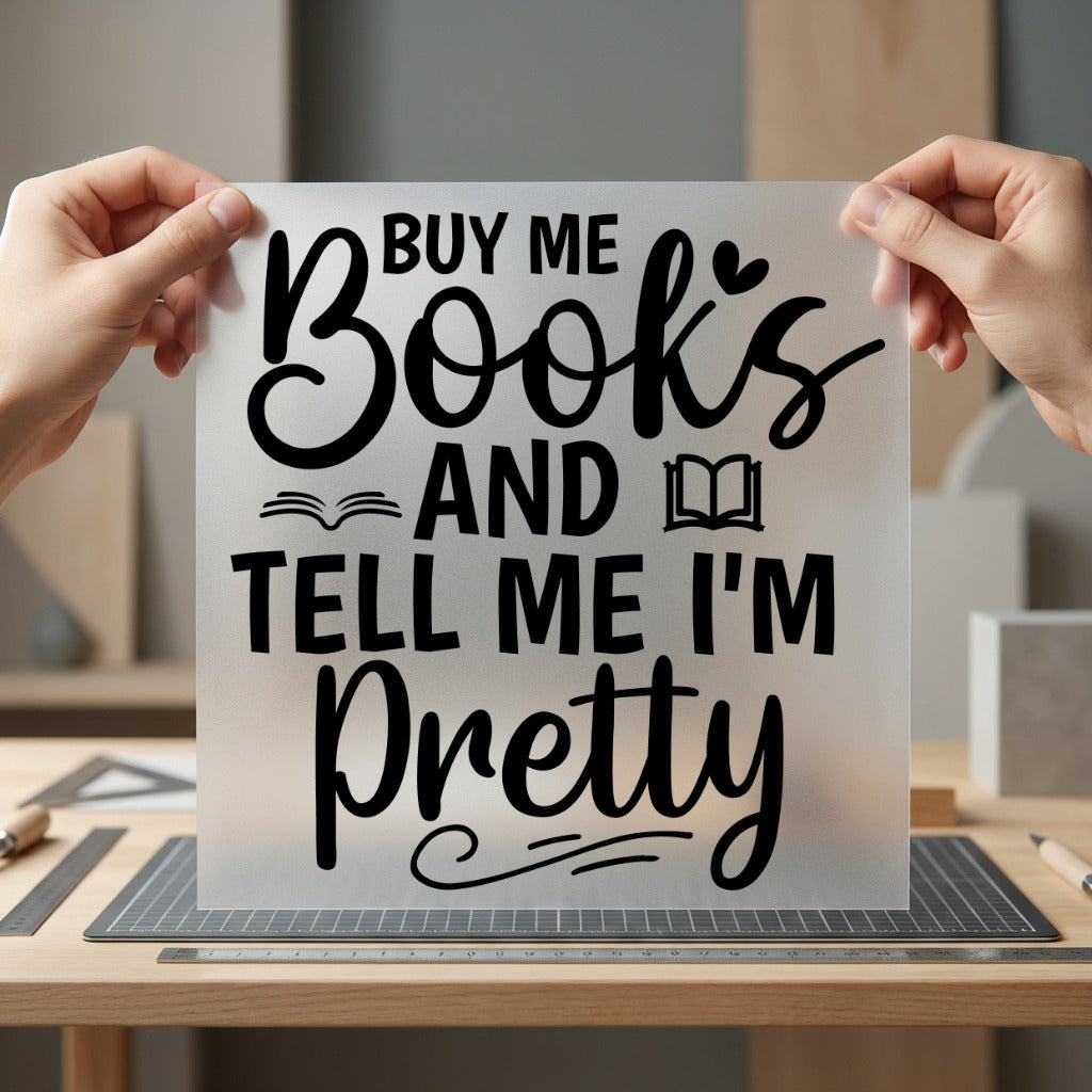 Buy Books Tell Pretty Aesthetic Ready to Press DTF Transfer for Dtf