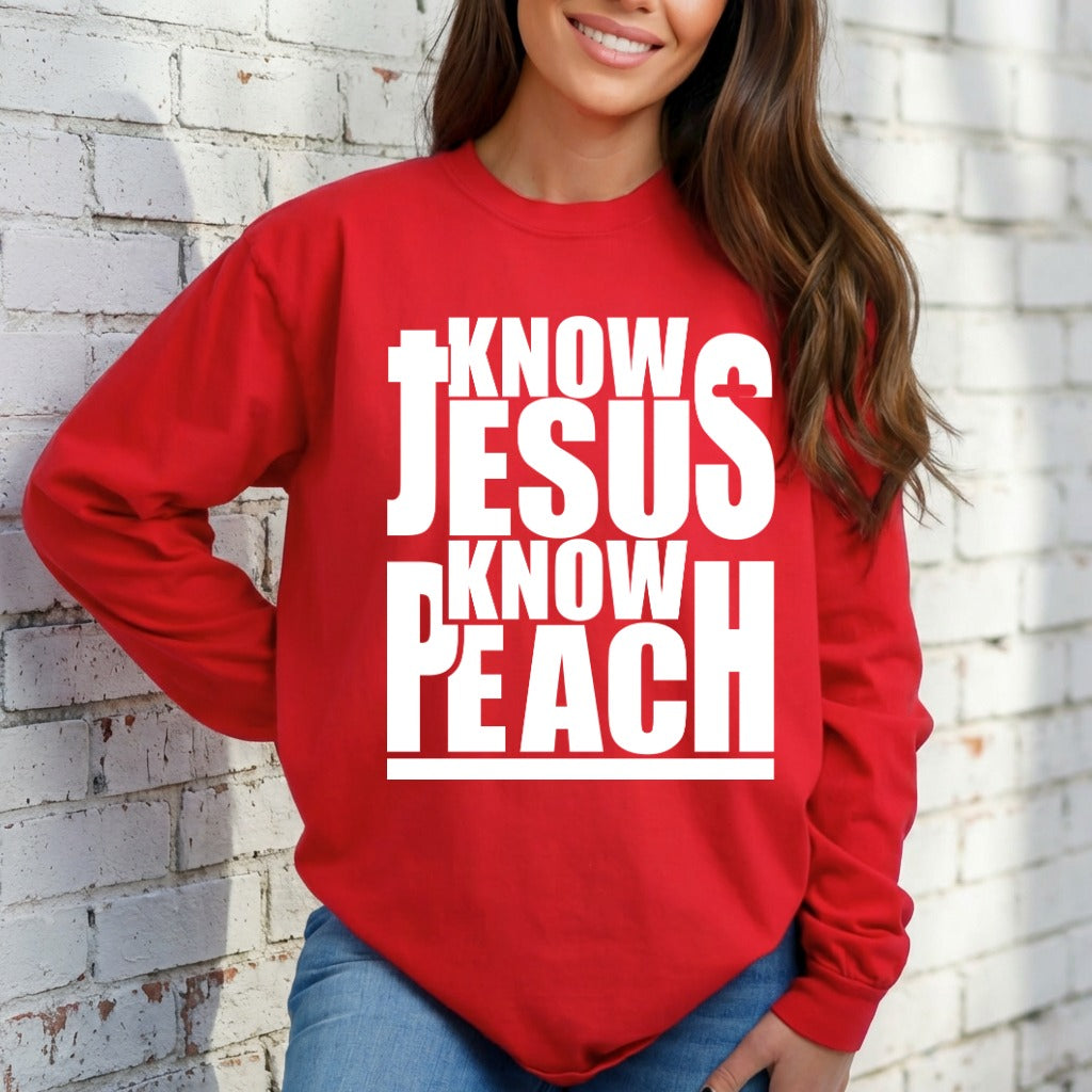 Know Jesus Know Peace | Faith Affirmation Sweatshirt
