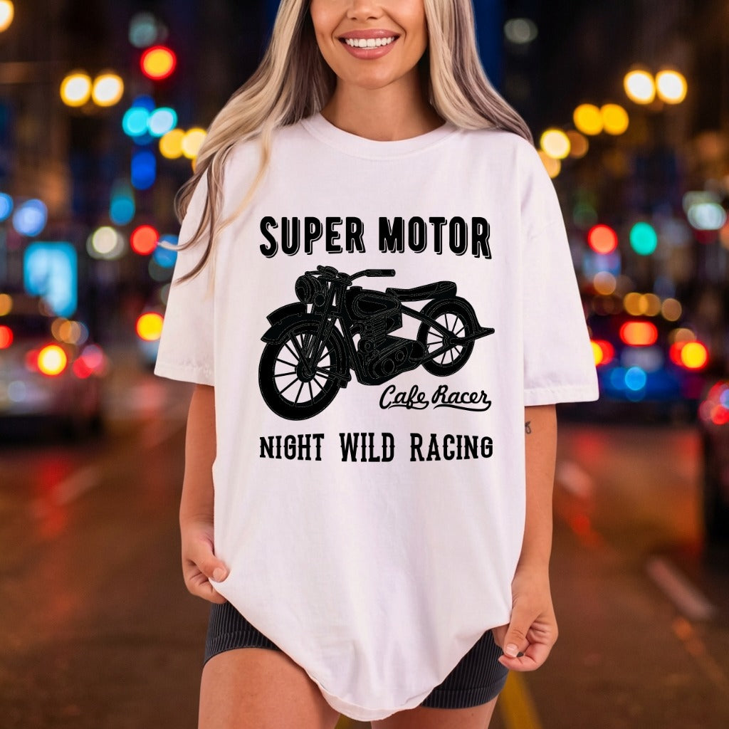 Cafe Racer Motorcycle Retro Vintage Retro Ready to Press DTF Transfer for Dtf