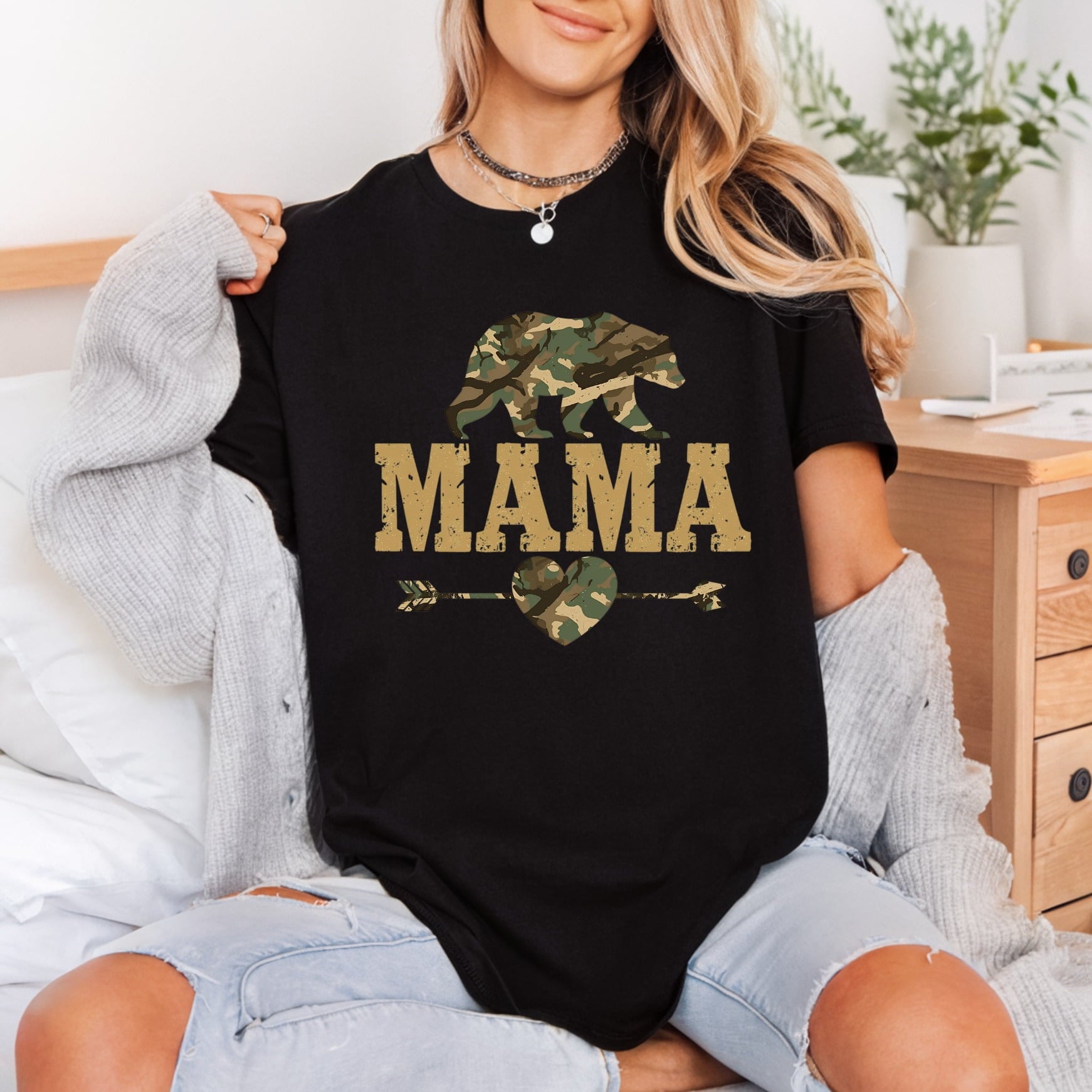 Camo Bear Mama Wild Mom Mama Ready to Press DTF Transfer for Dtf
