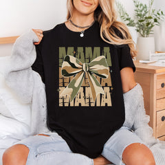 Camo Mama Bow Rustic Mom Mama Ready to Press DTF Transfer for Dtf