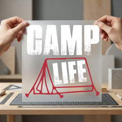 Camp Life Distressed Outdoor Vintage Retro Ready to Press DTF Transfer for Dtf
