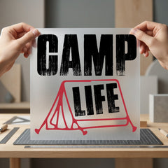 Camp Life Distressed Outdoor Vintage Retro Ready to Press DTF Transfer for Dtf
