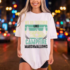 Campfire Marshmallows Retro Camping Vintage Retro Ready to Press DTF Transfer for Dtf