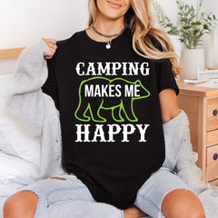 Camping Bear Outdoorsy Diy Vintage Retro Ready to Press DTF Transfer for Dtf