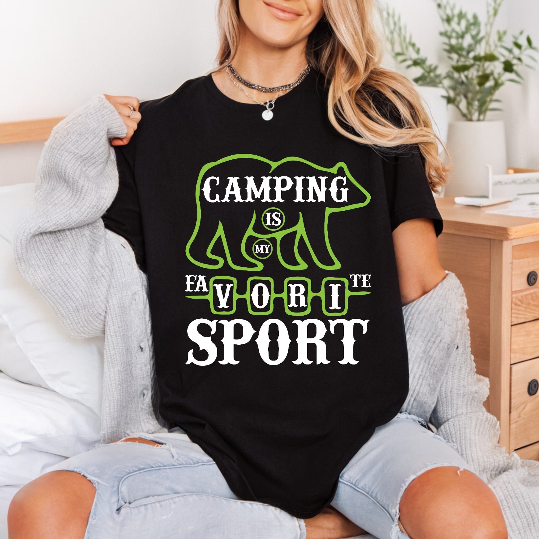 Camping Favorite Sport Bear Camping Ready to Press DTF Transfer for Dtf
