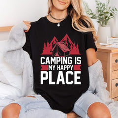 Camping Happy Place Adventure Vintage Retro Ready to Press DTF Transfer for Dtf