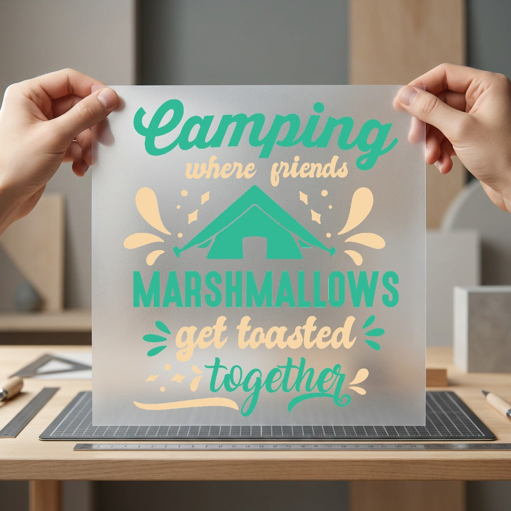 Camping Marshmallows Campfire Diy Camping Ready to Press DTF Transfer for Dtf