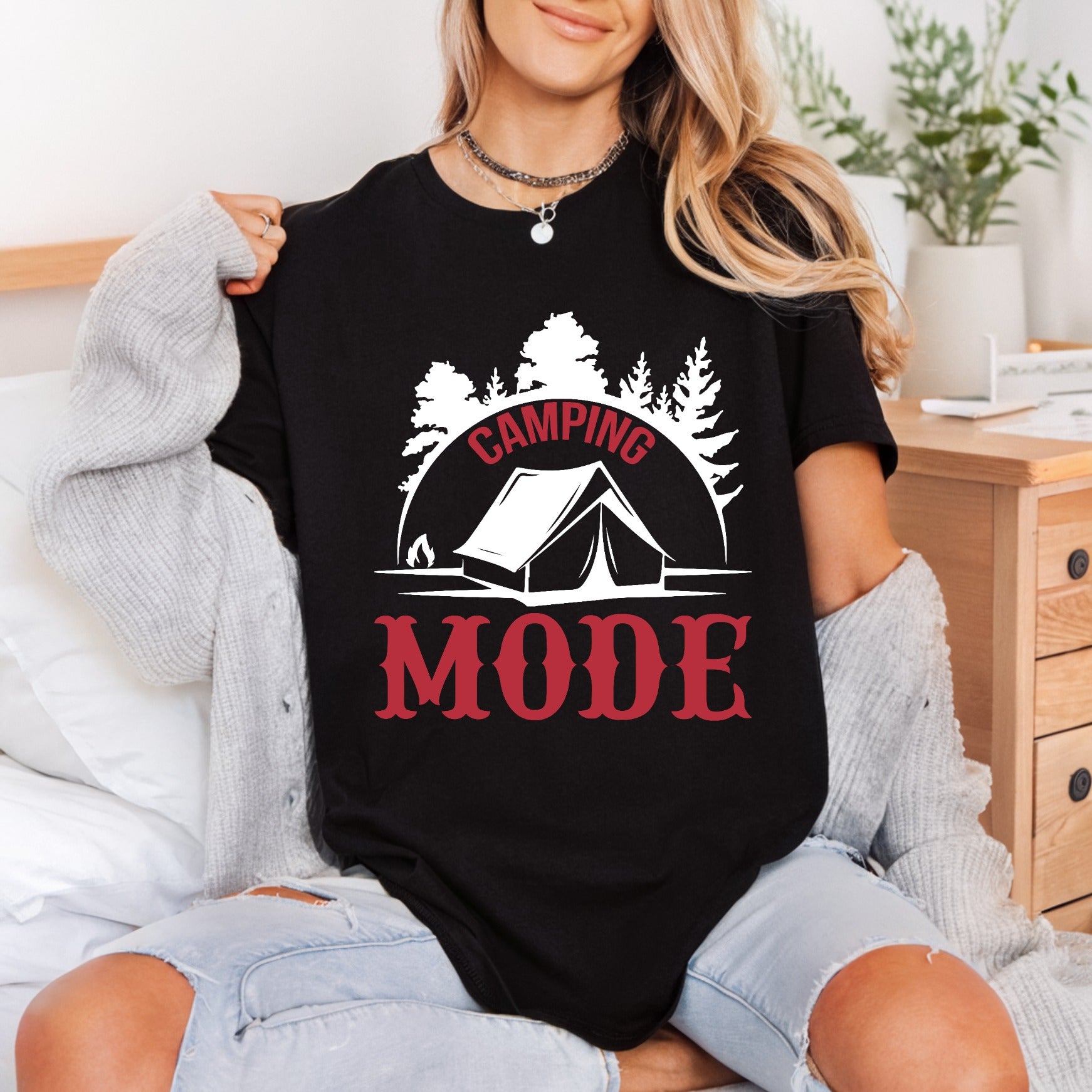 Camping Mode Adventure Diy Vintage Retro Ready to Press DTF Transfer for Dtf
