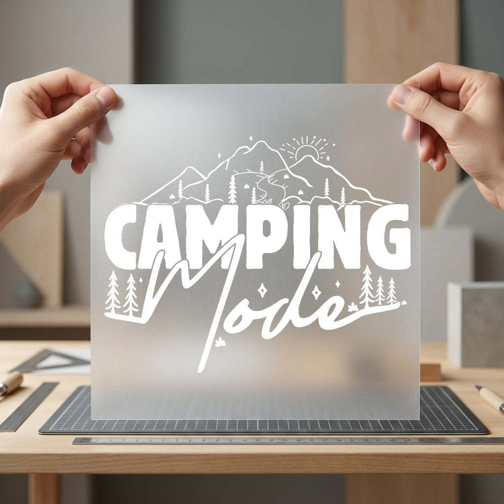 Camping Mode Mountains Outdoor Camping Ready to Press DTF Transfer for Dtf
