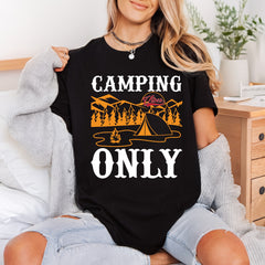 Camping Only Vibes Mountain Vintage Retro Ready to Press DTF Transfer for Dtf