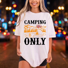 Camping Only Vibes Mountain Vintage Retro Ready to Press DTF Transfer for Dtf