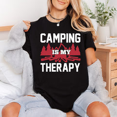 Camping Therapy Campfire Diy Camping Ready to Press DTF Transfer for Dtf