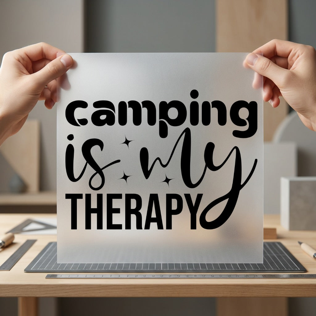 Camping Therapy Outdoor Adventure Aesthetic Camping Ready to Press DTF Transfer for Dtf