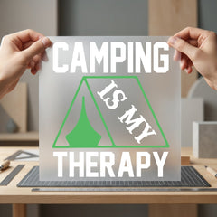 Camping Therapy Outdoor Adventure Camping Ready to Press DTF Transfer for Dtf