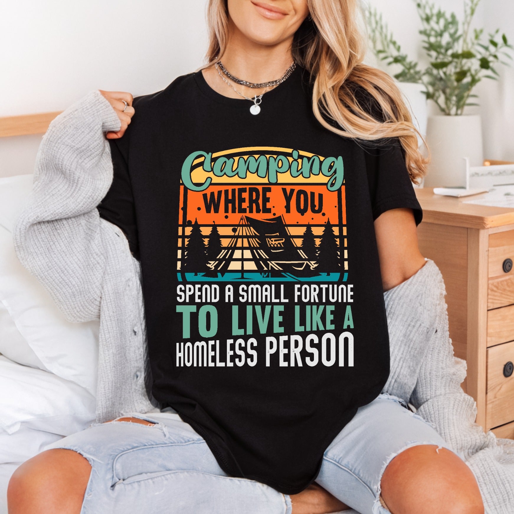 Camping Where You Spend Vintage Retro Ready to Press DTF Transfer for Dtf