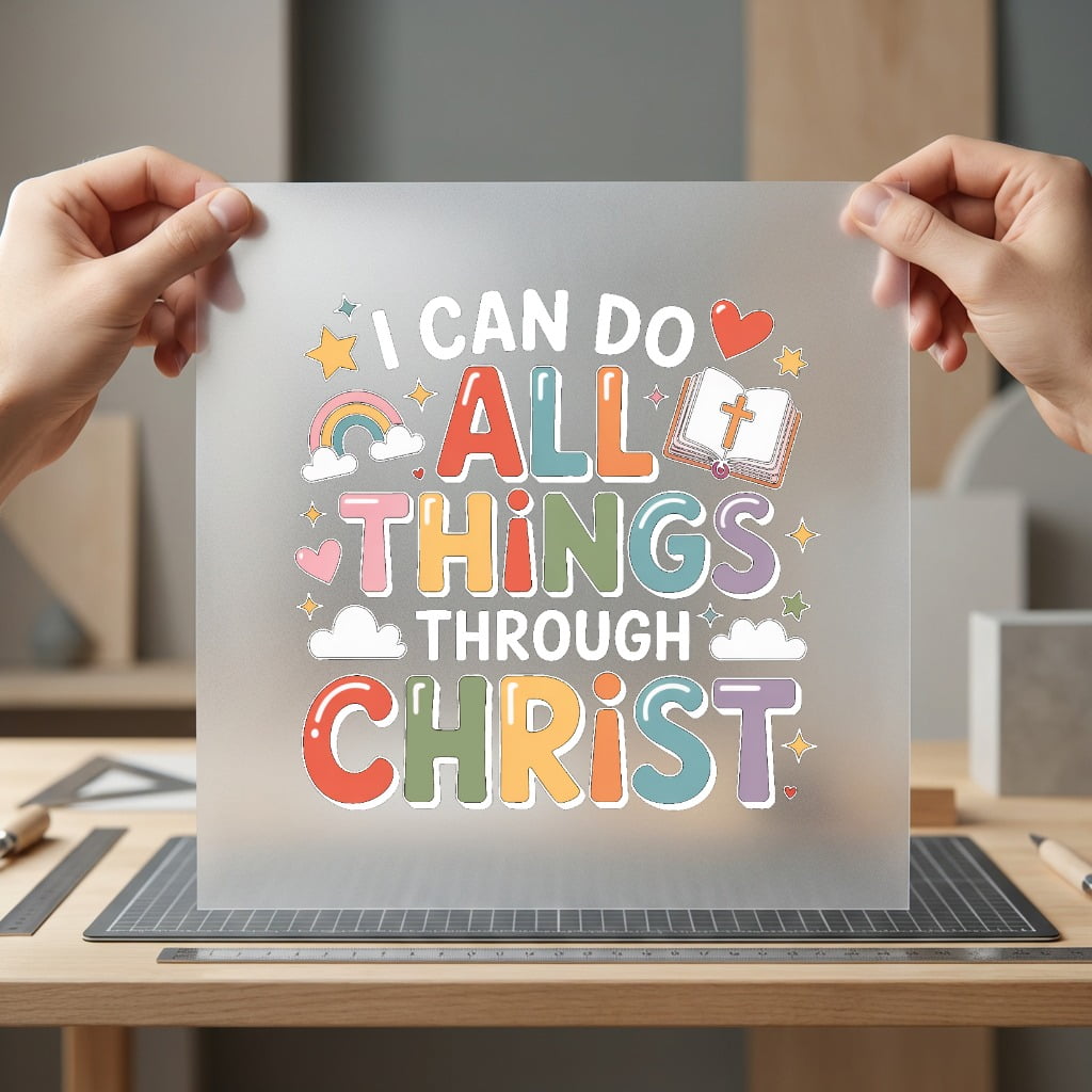 Can All Things Through Christian Faith Ready to Press DTF Transfer for Dtf