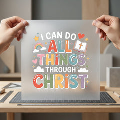 Can All Things Through Christian Faith Ready to Press DTF Transfer for Dtf