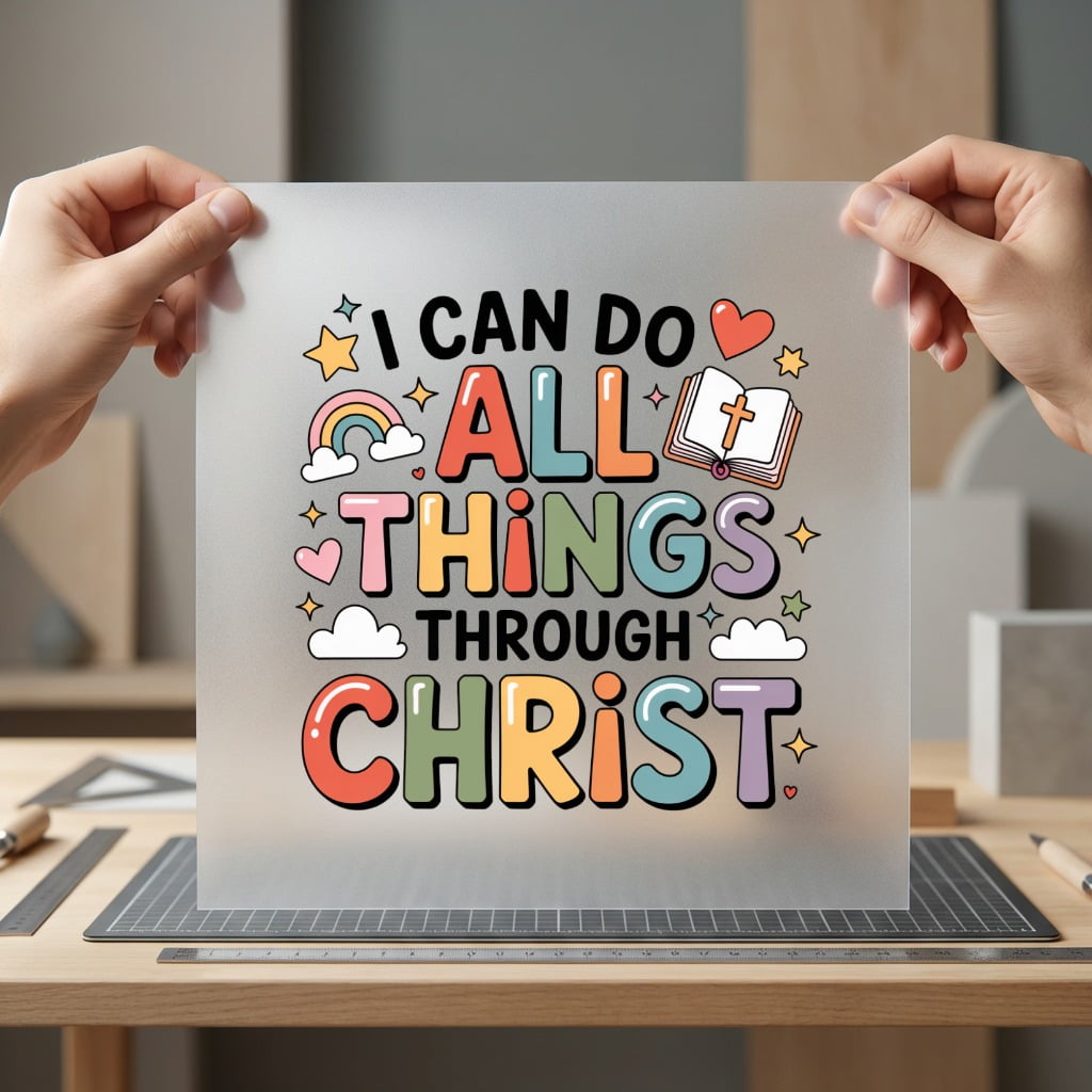 Can All Things Through Christian Faith Ready to Press DTF Transfer for Dtf