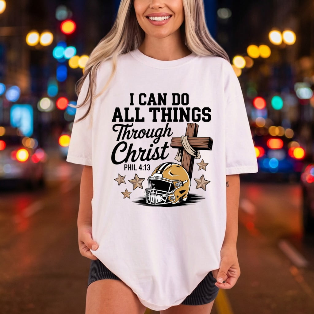Can All Things Through Christian Faith Ready to Press DTF Transfer for Dtf