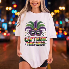 Can Mask Sass Mardi Mardi Gras Funny Ready to Press DTF Transfer for Dtf