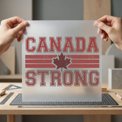 Canada Strong Maple Leaf Vintage Retro Ready to Press DTF Transfer for Dtf