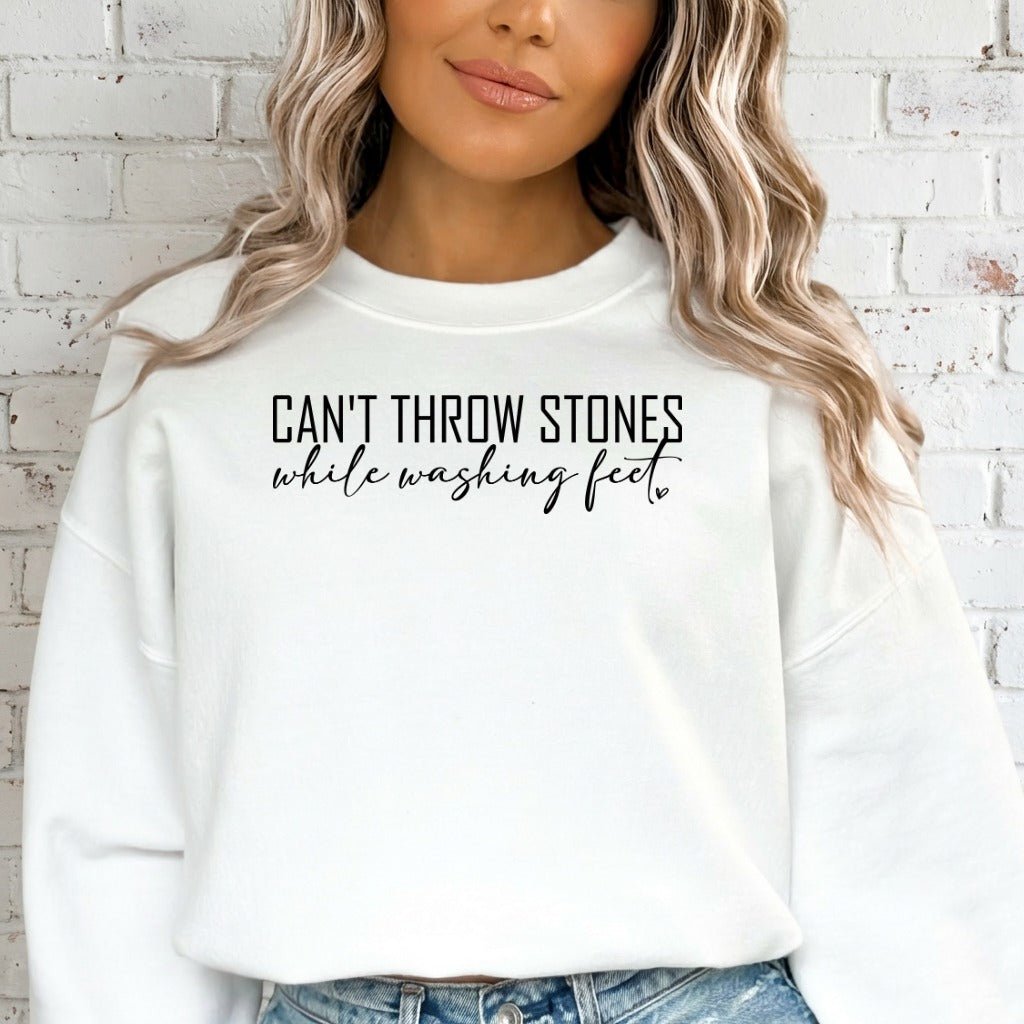 Can't Throw Stones | Servant Heart Warmth Sweatshirt - Luckets.com