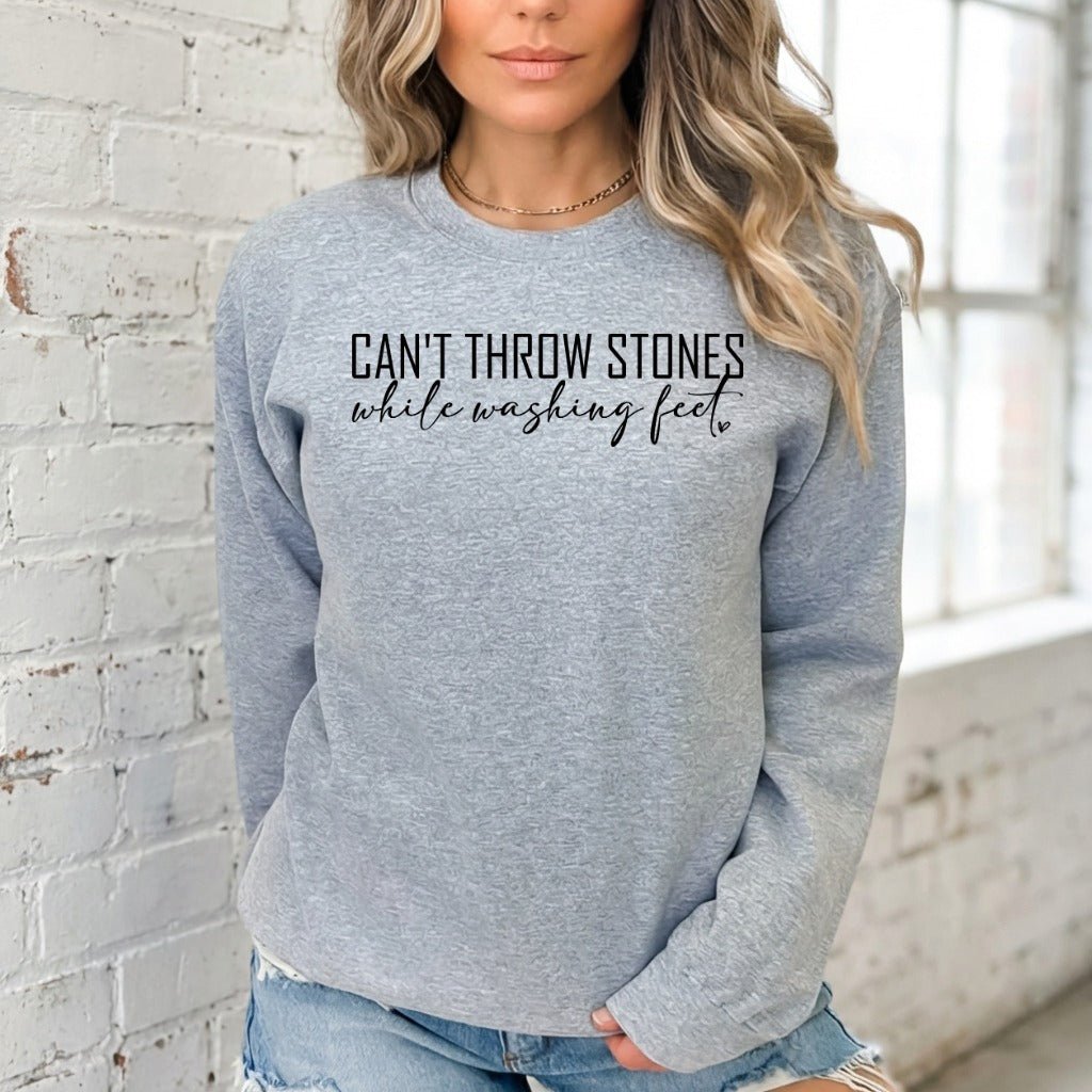 Can't Throw Stones | Servant Heart Warmth Sweatshirt - Luckets.com