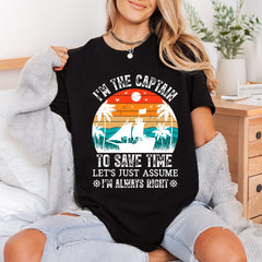 Captain Funny Saying Nautical Dad Funny Ready to Press DTF Transfer for Dtf