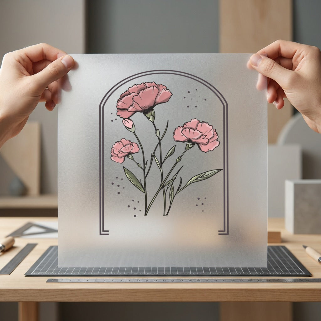 Carnation Floral Arch Botanical Aesthetic Floral Ready to Press DTF Transfer for Dtf