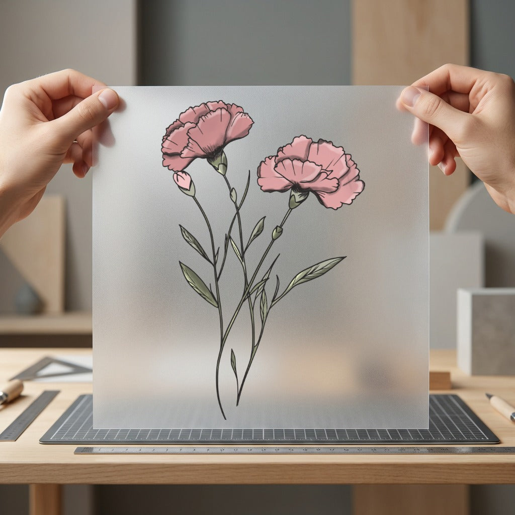 Carnation Florals Elegant Diy Aesthetic Floral Ready to Press DTF Transfer for Dtf