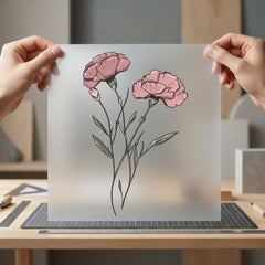 Carnation Florals Elegant Diy Aesthetic Floral Ready to Press DTF Transfer for Dtf