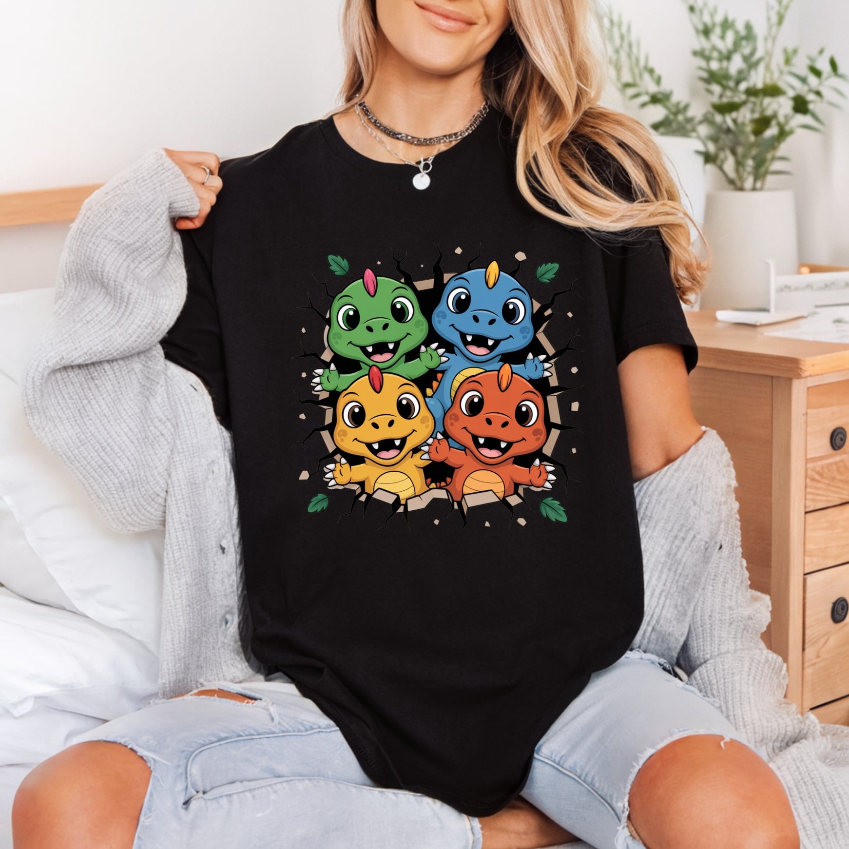 Cartoon Dinosaurs Kids Diy Cute Animals Collection Cute & Kawaii Collection Ready to Press DTF Transfer for Dtf