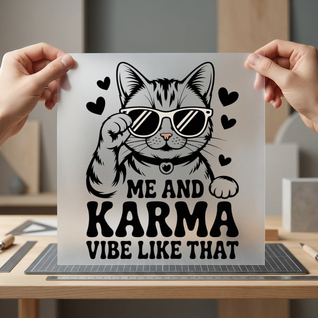 Cat Karma Quote Retro Mom Dad Ready to Press DTF Transfer for Dtf