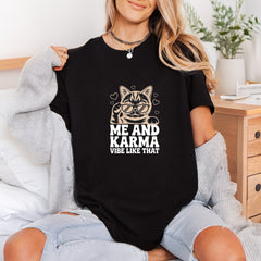 Cat Karma Retro Vibe Mom Dad Ready to Press DTF Transfer for Dtf