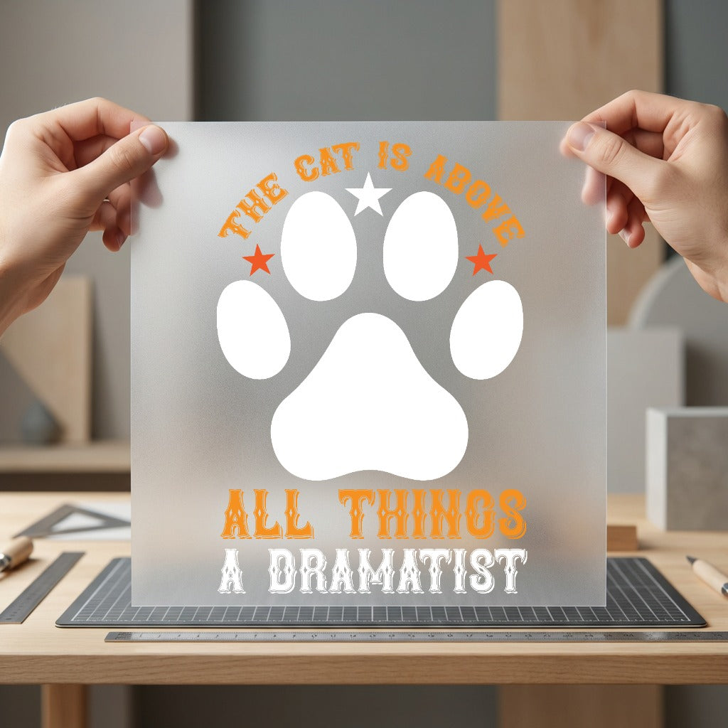 Cat Lover Paw Pet Mom Dad Ready to Press DTF Transfer for Dtf