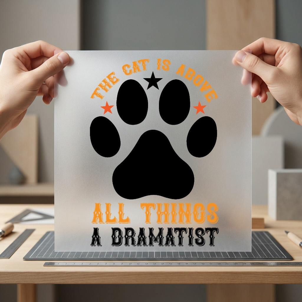 Cat Lover Paw Pet Mom Dad Ready to Press DTF Transfer for Dtf