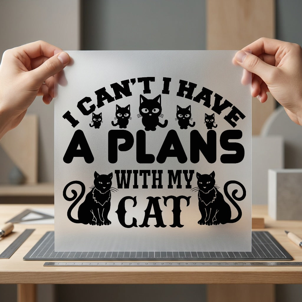 Cat Lover Plans Humorous Mom Dad Ready to Press DTF Transfer for Dtf