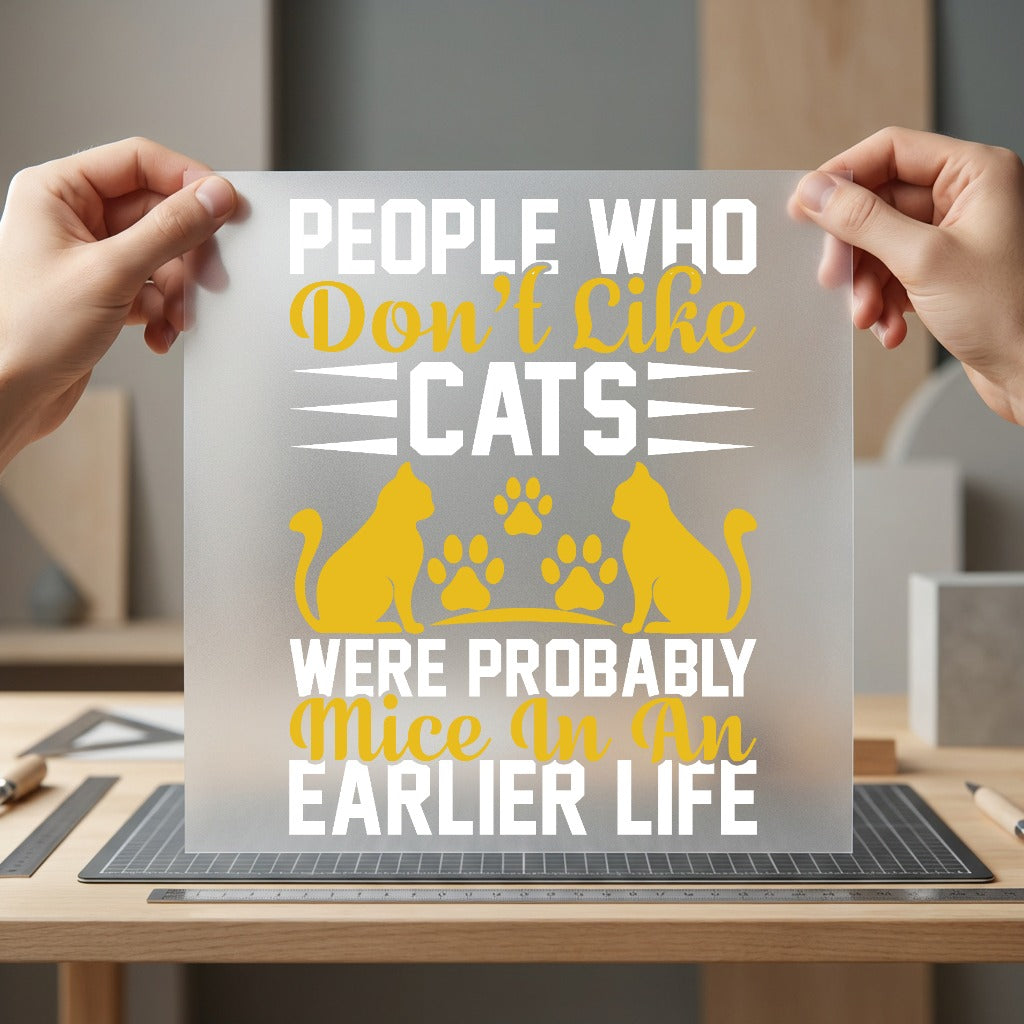 Cat Lover Quote Funny Mom Dad Ready to Press DTF Transfer for Dtf