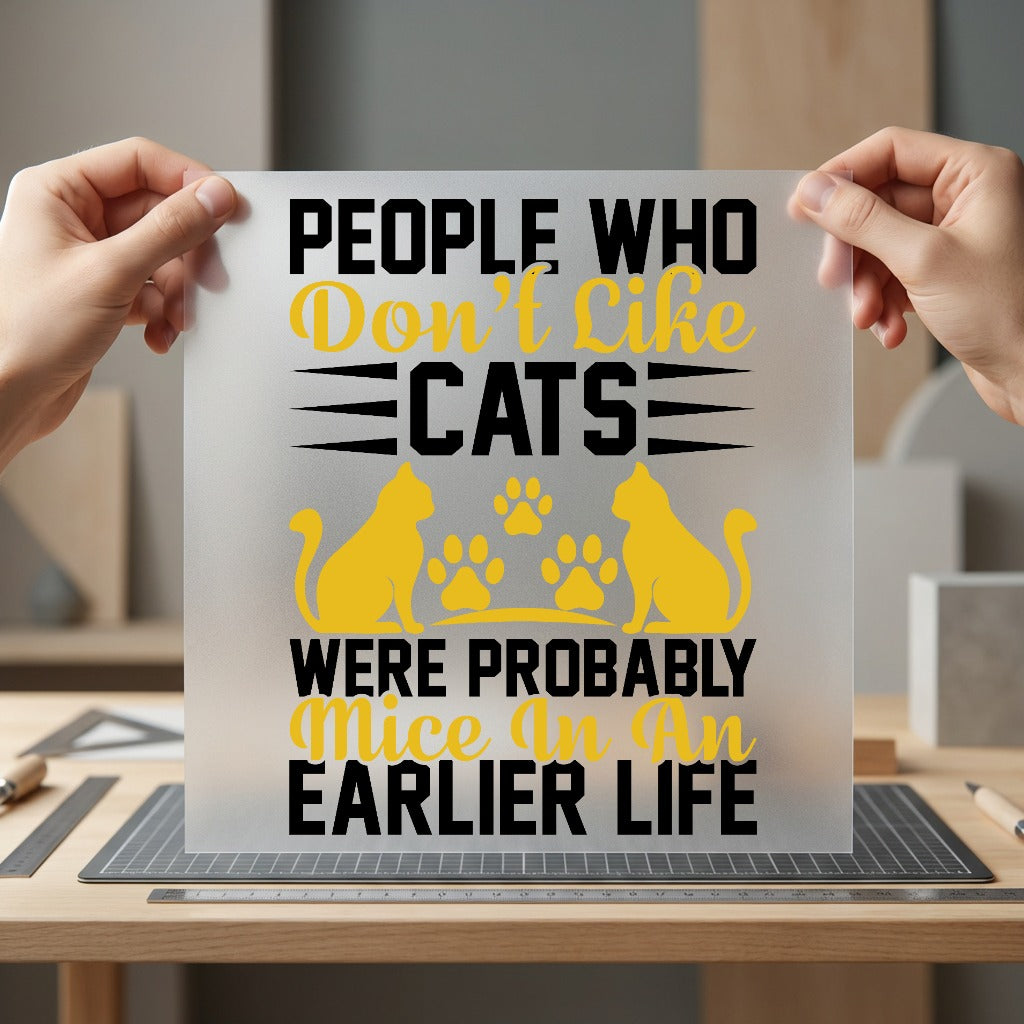Cat Lover Quote Funny Mom Dad Ready to Press DTF Transfer for Dtf