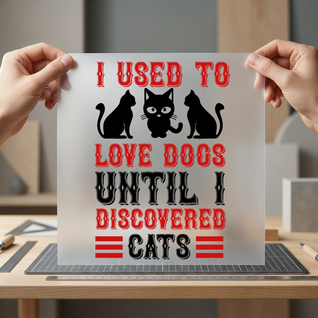 Cat Lover Quote Humorous Mom Dad Ready to Press DTF Transfer for Dtf