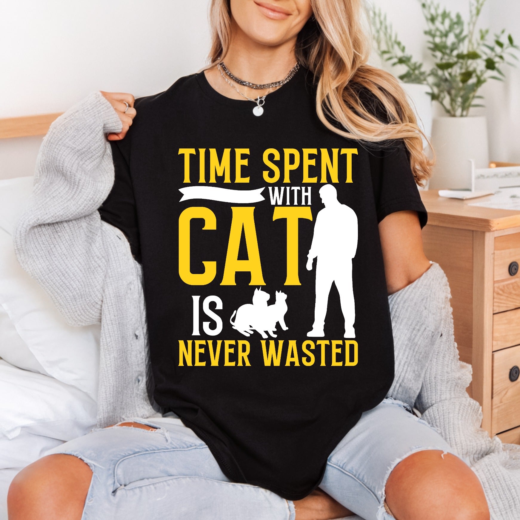 Cat Lover Quote Pet Mom Dad Ready to Press DTF Transfer for Dtf
