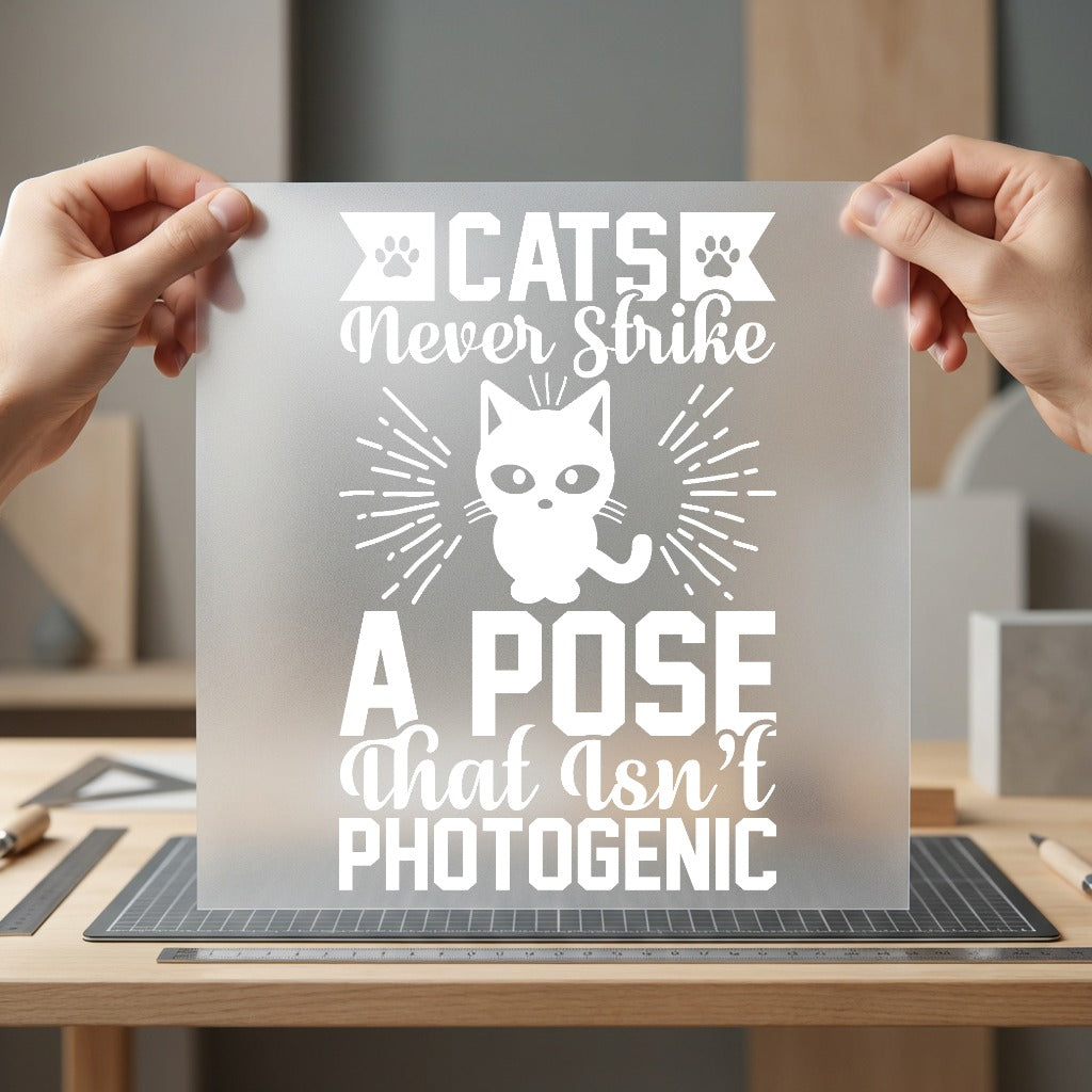 Cat Lover Quote Photogenic Funny Sarcastic Ready to Press DTF Transfer for Dtf