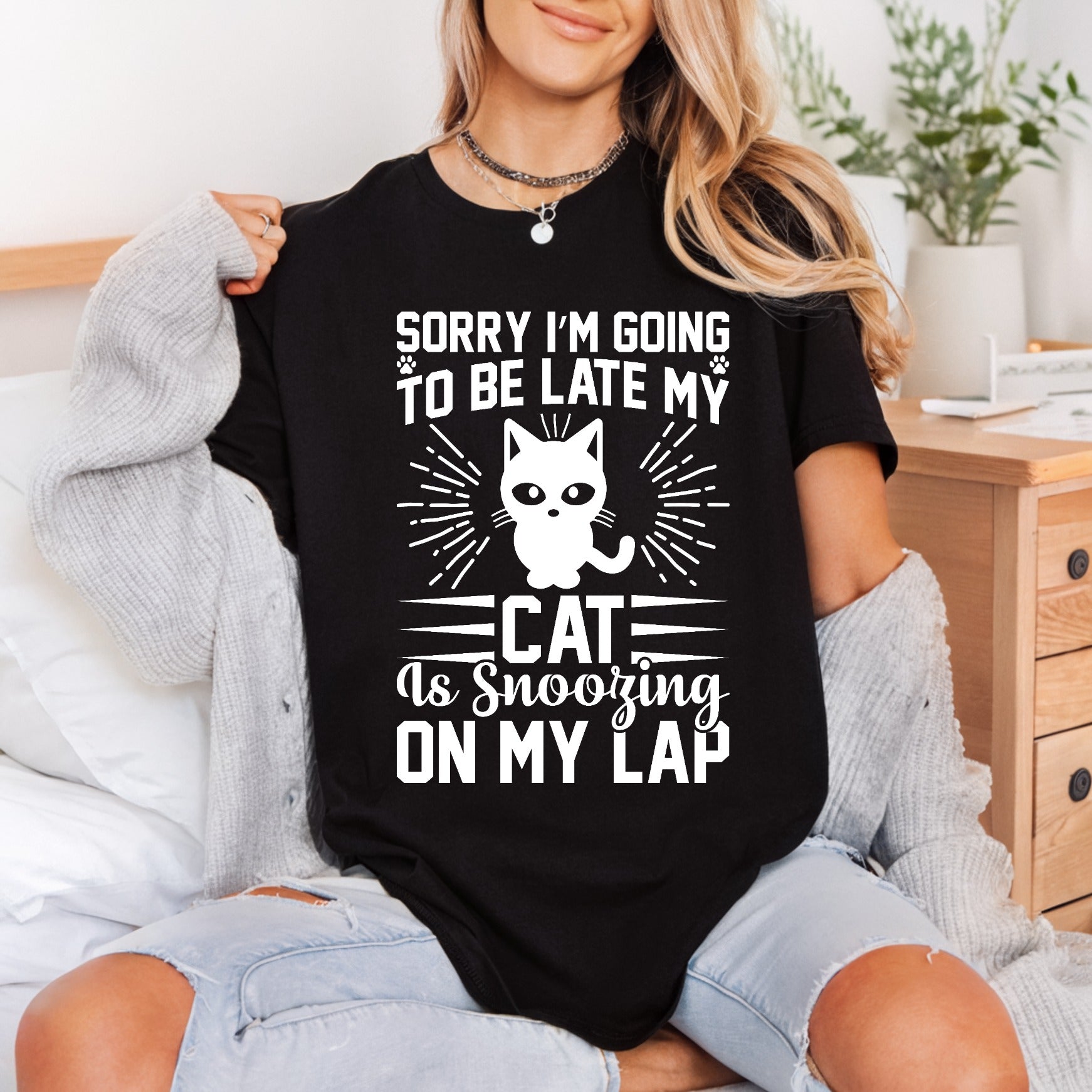 Cat Nap Quote Cozy Mom Dad Ready to Press DTF Transfer for Dtf