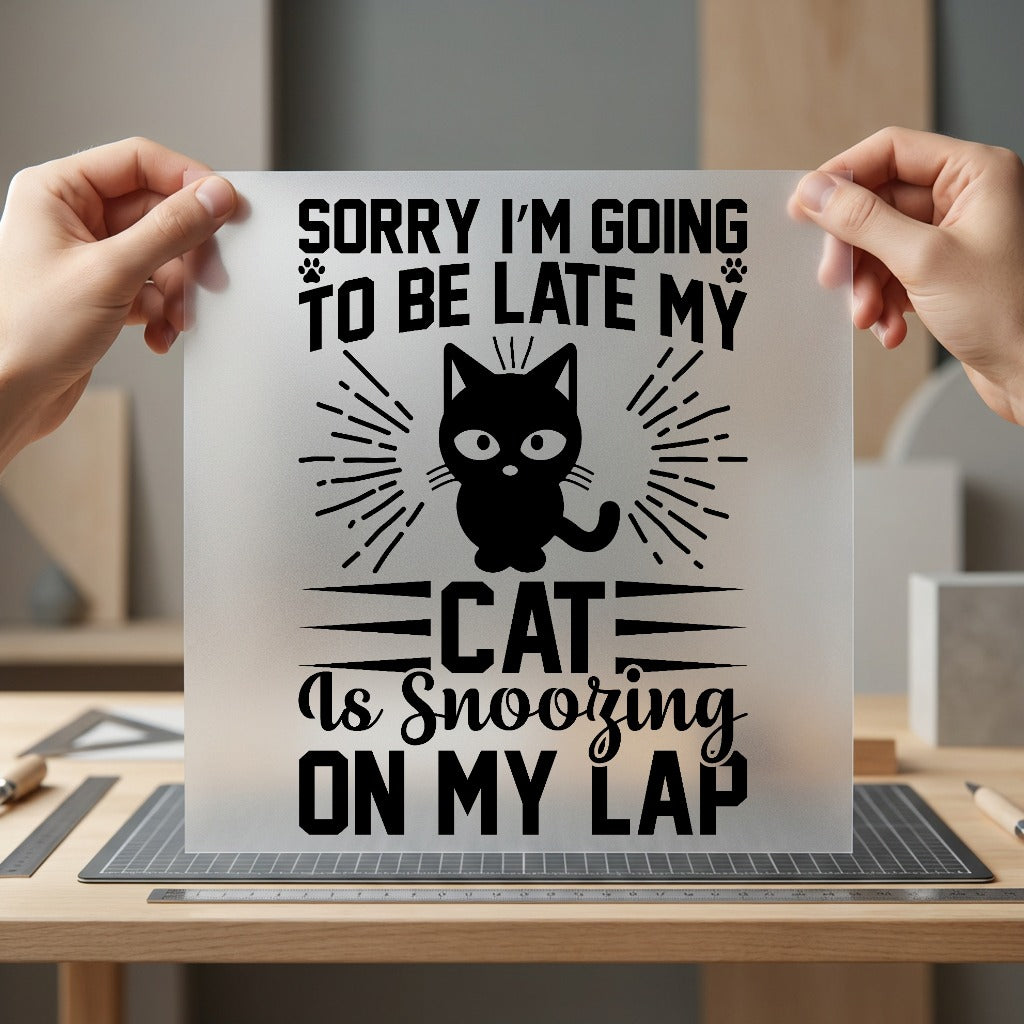 Cat Snoozing Humorous Diy Mom Dad Ready to Press DTF Transfer for Dtf
